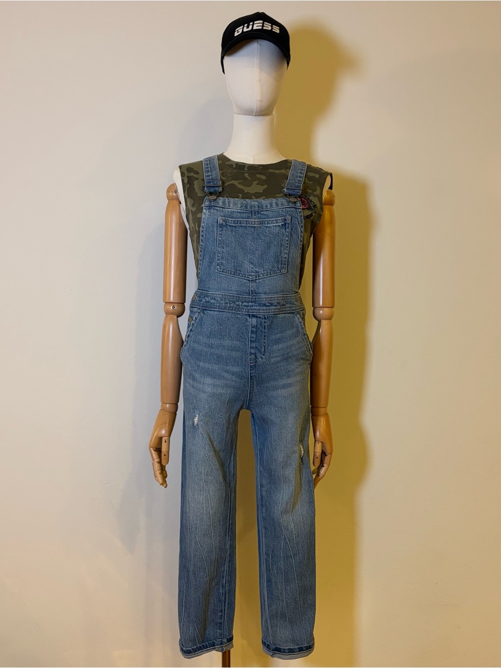Cat&Jack Girls Denim Straight Overalls Medium (7/8) - Excellent Condition